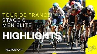 PHOTO FINISH IN DIJON!  | Tour de France Stage 6 Race Highlights | Eurosport Cycling