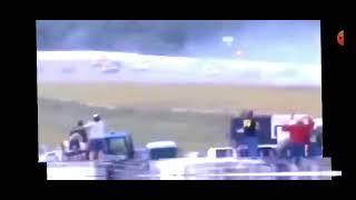 elliott sadler pocono crash fan view stabilized and enhanced quality(still hard to see)