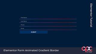 Create A Elementor Form Animated Gradient Border | Elementor Tutorial