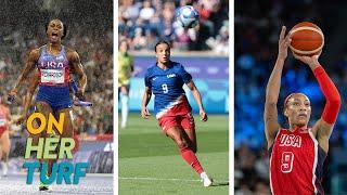 Sha'Carri Richardson, USWNT strike gold | On Her Turf Top Moments in Women's Sports 2024, 7-5