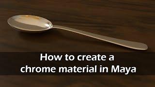 Maya chrome material with AiStandard shader | Intro to Maya 2020