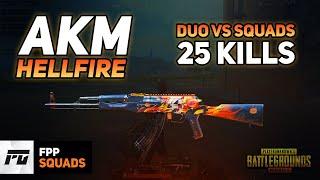 AKM HELLFIRE - DUO v SQUADS 25 KILLS - Pubg Mobile