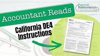 Accountant Reads California DE4 Instructions