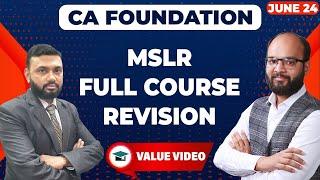 CA Foundation Maths Stats & LR Full Course Revision June 24 | CA Fond MSLR Marathon | Imp. Questions