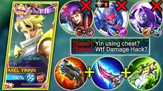 YIN VS ONESHOT SABER AND TANKY XBORG IN SIDELANE | YIN BEST BUILD & EMBLEM 2023 | MOBILE LEGENDS