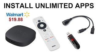  Expand Internal Storage on New $19 Walmart onn. Google TV Box with OTG Cable & USB Drive