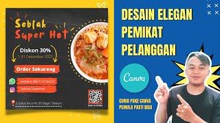 Cara Membuat Poster Promosi Makanan Di Canva Untuk Pemula (How To Create food design in canva)