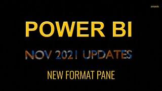 Power BI   Nov 2021 Updates   New Format Pane