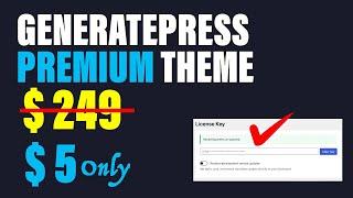 Generatepress Premium Theme with license key in $5 for a lifetime | Download