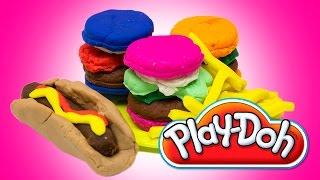 DibusYmas Play Doh Hamburger Burger Builder Play Dough Review by Unboxingsurpriseegg