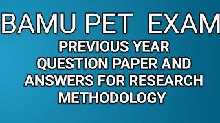 bamu pet exam previous year question paper and answers part 2