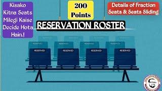 200 Point Roster in government job's l  Categories wise Seat Distribution Matrix I 13 points rosters