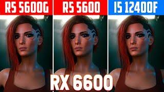 Ryzen 5 5600G vs 5600 vs 12400F - Performance Benchmark with RX 6600 (AMD vs Intel)