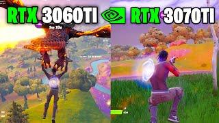 RTX 3060 Ti vs RTX 3070 Ti - Fortnite Frame Rate Comparison OVERCLOCKED