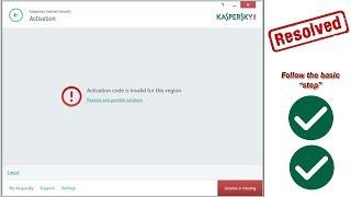 how to activate kaspersky antivirus in different region!