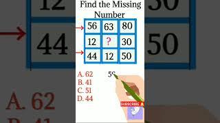 Reasononing Tricks | Can you solve this ?| Find the missing number|| Meemak Academy |#shorts