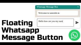 Add Floating Whatsapp Message Button on Your Website