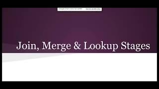 Key 'DIFFERENCES' among JOIN, MERGE & LOOKUP Stages