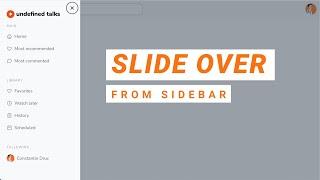 From sidebar to slide-over on small screens with Headless UI