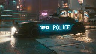 Cyberpunk 2077  Police car and Siren - first look 