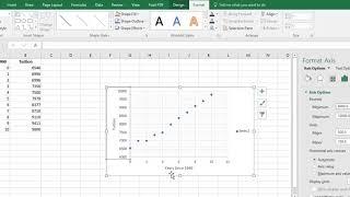 Creating a Scatter Plot in Excel 2016