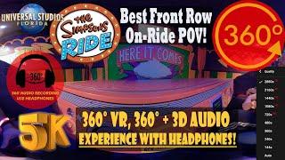 The Simpsons Ride, Front Row POV Immersive VR - Universal Studios Florida [5K 360° | 360 + 3D Audio]