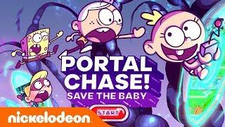 SpongeBob, Lincoln Loud & Kid Danger Team Up for NEW Video Game  Portal Chase: Save the Baby | Nick