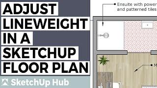 Adjusting Line Weight in a Floor Plan Using SketchUp & LayOut