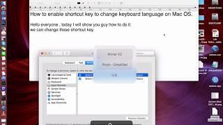 How to enable shortcut key to change keyboard language on Mac OS