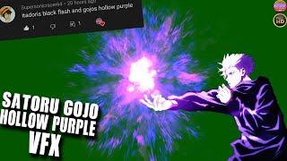 Satoru Gojo Hollow Purple Effect Green Screen+Overlays | #mvstudio | Anime Effect Green Screen 2021