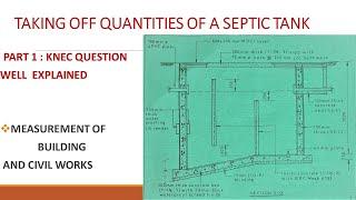 Taking off Quantities of SEPTIC Tank Part 1