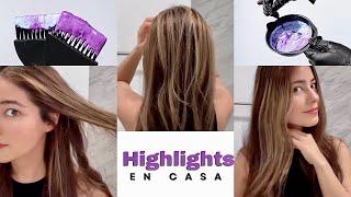 Highlights contouring hair / luces en el contorno de la cara  #mechasbalayage