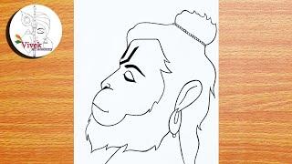 Hanuman Drawing Easy Step by Step | Easy Drawing | Bajrangbali Drawing