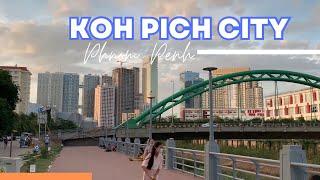 4K Koh Pich Phnom Penh City Cambodia Jun 23 || Video 4K High-Rise Building in Southeast Asia 2023