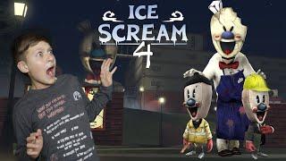 Ice Scream 4 ВЫШЕЛ!  Первый раз играем хоррор Мороженщик 4!
