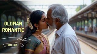 Romantic Oldman and Young Indian Women | Lesbian Kissing Scenes Clips