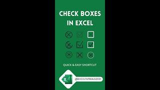 How to add check boxes in Excel