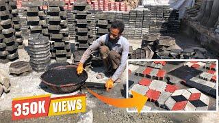 How Paver Blocks are Made | Concrete Tuff Tile,Pavement Blocks Making in Factory | Pure Skill