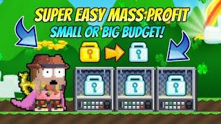 SUPER EASY MASS FOR BEGINNERS! [SMALL & BIG BUDGET] - GROWTOPIA PROFIT 2021 | GRZYZ GT