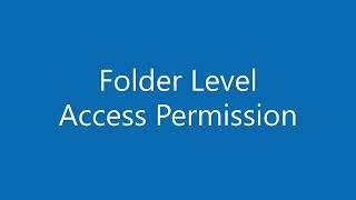 Folder level access permissions in Spotfire | Tibco Spotfire | Folder permissions | User access