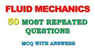 Fluid Mechanics MCQ | Most Repeated MCQ Questions | SSC JE | 2nd Grade Overseer | Assistant Engineer