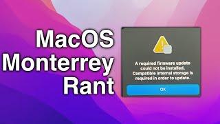 MacOS Monterrey installation Error is dissapointing