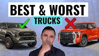 Top 5 BEST Trucks To Buy For Reliability and Value For 2025 (And Top 5 Worst!)