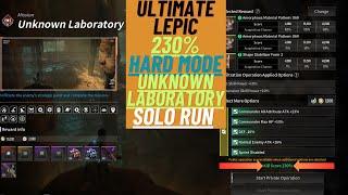 Ultimate Lepic - Unknown Laboratory 230% Hard Mode run Solo - The First Descendant