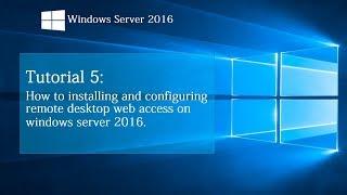 How to installing and configuring remote desktop web access on windows server 2016 | Tutorial 5