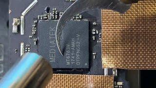 Black Pasted Cpu Removing Step By Step / Ic Reballing