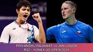 Priyanshu Rajawat vs Jan Louda | Badminton Yonex US Open 2024