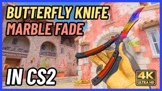  CS2 Butterfly Knife Marble Fade | CS2 Knife In-Game Showcase [4K]