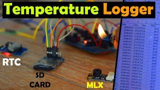 Temperature Logger for MLX 90614 using Arduino SD Card Module, Arduino Data Logger Excel