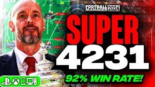 Ten Hag's SUPER 4-2-3-1 FM24 Tactics (92% Win Rate!) | Best FM24 Tactics